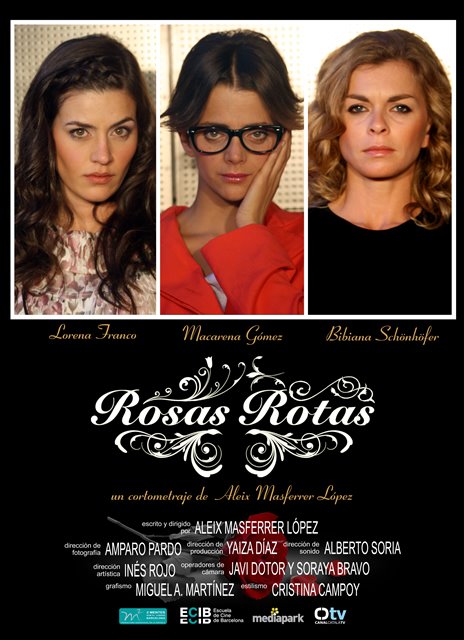 Cartel del cortometraje ROSAS ROTAS